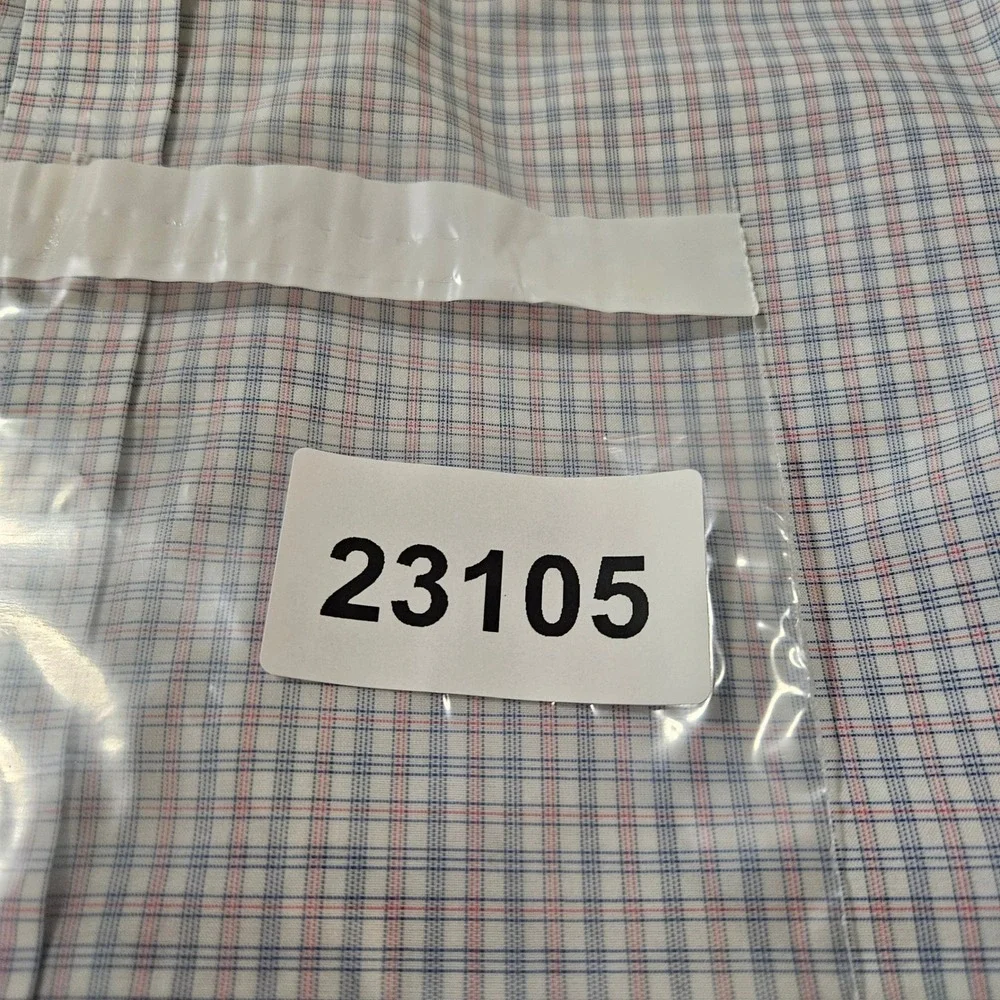Charles Tyrwhitt Extra Slim Fit Non-Iron Check Dress Shirt 15.5 35 Blue Pink